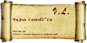 Vajna Leonóra névjegykártya